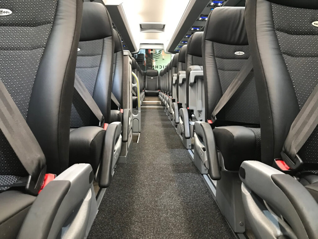 Seating for Bus & Coach Fleet Hire, luxury bus & coach hire Cambridgeshire, UK